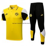 Nuevo Camisetas Conjunto Completo Polo Borussia Dortmund 21/22 Amarillo Negro Baratas