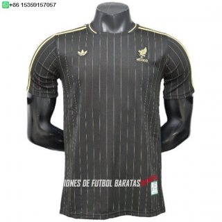 Nuevo Tailandia Especial Camiseta Mexico 2026 Negro Amarillo Baratas