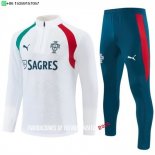 Nuevo Conjunto Completo Sudadera Entrenamiento Portugal 2026 Blanco Verde Rojo Baratas Nuevo Conjunto Completo Sudadera Entrenamiento Portugal 2026 Blanco Verde Rojo Baratas