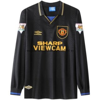 Nuevo 2ª Manga Larga Manchester United Retro 1992 1994 Verde Negro Baratas