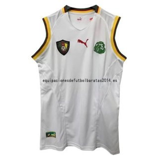 Nuevo Camiseta Sin Mangas Camerún Retro 2002 Blanco Baratas