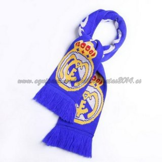 Bufanda Futbol Real Madrid Tejidas Azul