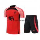 Nuevo Entrenamiento Conjunto Completo Liverpool 22/23 Rojo Negro Baratas