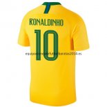Nuevo Camisetas Brasil 1ª Equipación 2018 Ronaldinho Baratas