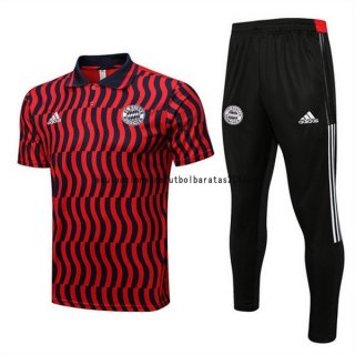 Nuevo Conjunto Completo Polo Bayern Múnich 22/23 Rojo I Negro Baratas