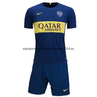 Nuevo Camisetas Conjunto De Ninos Boca Juniors 1ª Liga 18/19 Baratas