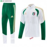 Nuevo Conjunto Completo Ropa Deportiva Con Cremallera Larga Italia 2026 Blanco I Verde Baratas