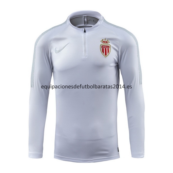 Nuevo Camisetas Chaqueta Conjunto Completo AS Monaco Blanco Liga 18/19 Baratas