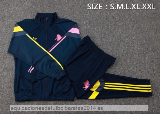 Conjunto Completo Ropa Deportiva Con Cremallera Larga Juventus 24/25 Azul Marino I Rosa Baratas
