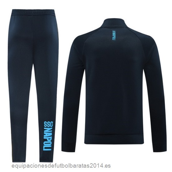 Conjunto Completo Ropa Deportiva Con Cremallera Larga Napoli 24/25 Azul Marino Baratas