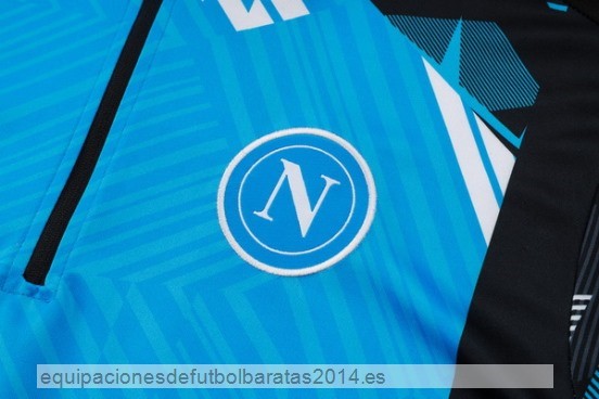 Conjunto Completo Sudadera Entrenamiento Napoli 24/25 Azul Negro Baratas