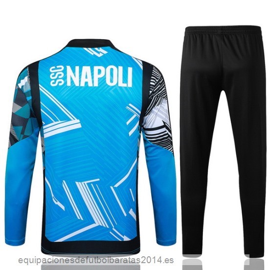 Conjunto Completo Sudadera Entrenamiento Napoli 24/25 Azul Negro Baratas