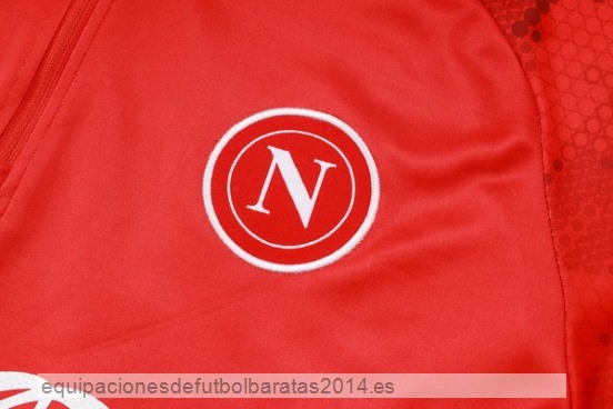Conjunto Completo Sudadera Entrenamiento Napoli 24/25 Rojo Negro Baratas