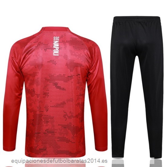 Conjunto Completo Sudadera Entrenamiento Napoli 24/25 Rojo Negro Baratas