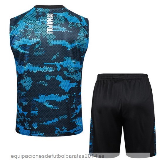 Entrenamiento Sin Mangas Conjunto Completo Napoli 24/25 Azul Negro Baratas