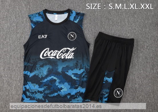Entrenamiento Sin Mangas Conjunto Completo Napoli 24/25 Azul Negro Baratas