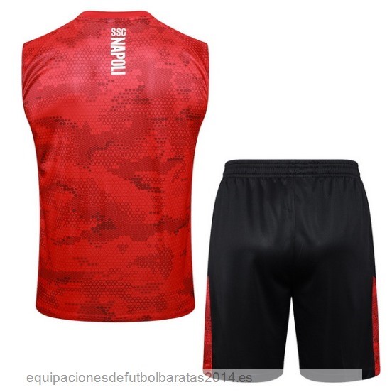 Entrenamiento Sin Mangas Conjunto Completo Napoli 24/25 Rojo Blanco Negro Baratas