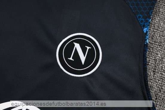Entrenamiento Sin Mangas Napoli 24/25 Azul Negro Baratas