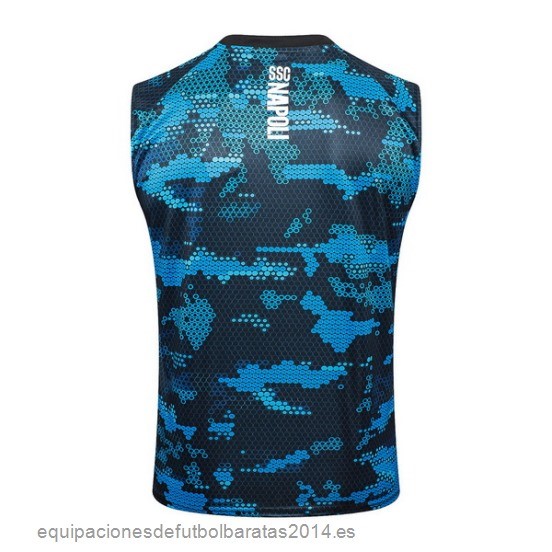 Entrenamiento Sin Mangas Napoli 24/25 Azul Negro Baratas