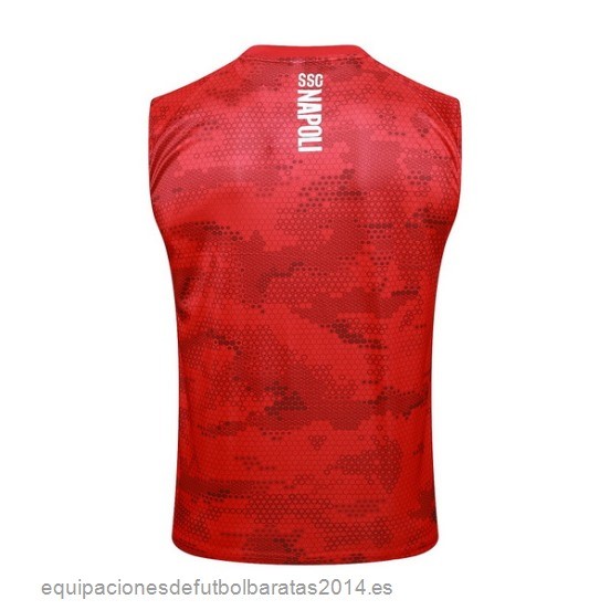 Entrenamiento Sin Mangas Napoli 24/25 Rojo Blanco Baratas