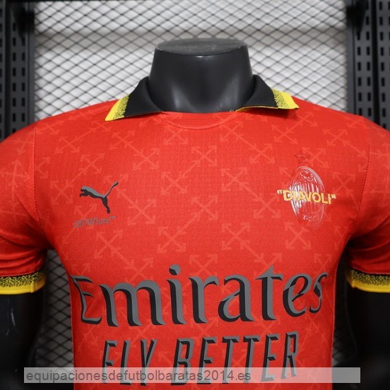 Nuevo 4ª Jugadores Camiseta AC Milan 24/25 Rojo Verde Baratas