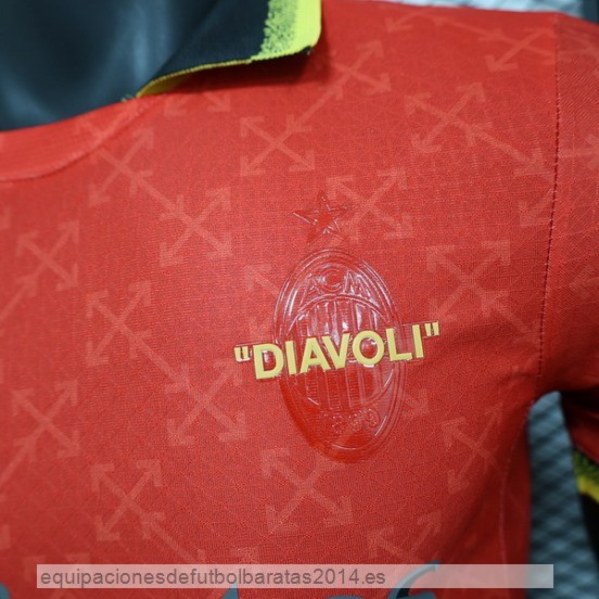 Nuevo 4ª Jugadores Camiseta AC Milan 24/25 Rojo Verde Baratas