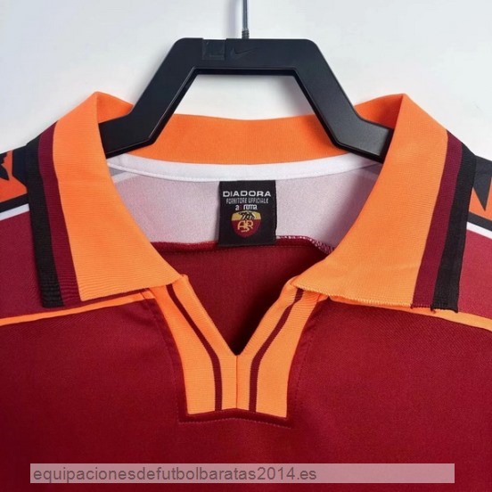 Nuevo Camiseta 1ª Equipación Manga Larga As Roma Retro 1998 1999 Baratas