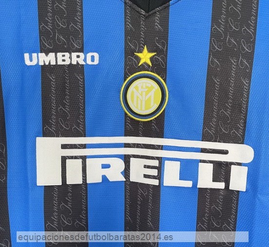 Nuevo Camiseta 1ª Equipación Manga Larga Inter Milán Retro 1997 1998 Baratas