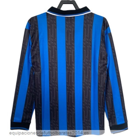 Nuevo Camiseta 1ª Equipación Manga Larga Inter Milán Retro 1997 1998 Baratas