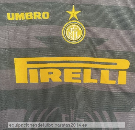 Nuevo Camiseta 3ª Equipación Manga Larga Inter Milán Retro 1997 1998 Baratas