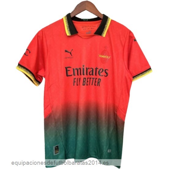 Nuevo Tailandia 4ª Camiseta AC Milan 24/25 Rojo Verde Baratas
