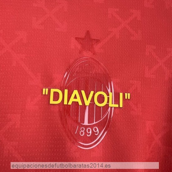 Nuevo Tailandia 4ª Camiseta AC Milan 24/25 Rojo Verde Baratas