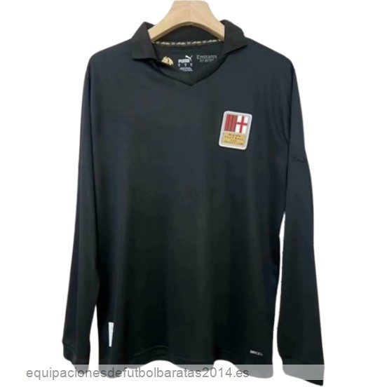 Tailandia Especial Portero Camiseta Manga Larga AC Milan 24/25 Negro Baratas