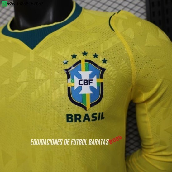 Nuevo 1ª Jugadores Camiseta Manga Larga Brasil 2026 Baratas