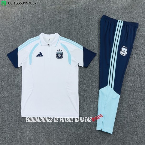 Nuevo Conjunto Completo Polo Argentina 2026 Blanco Azul Marino Baratas