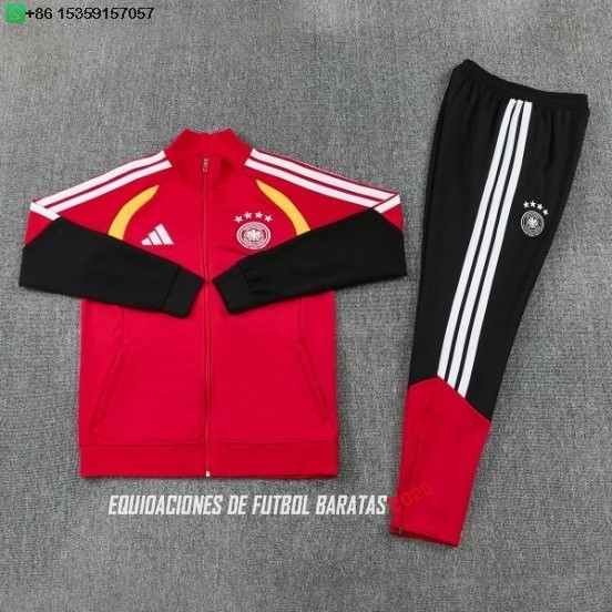 Nuevo Conjunto Completo Ropa Deportiva Con Cremallera Larga Alemania 2026 Rojo I Amarillo Negro Baratas
