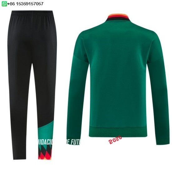 Nuevo Conjunto Completo Ropa Deportiva Con Cremallera Larga Alemania 2026 Verde Marino Negro Baratas