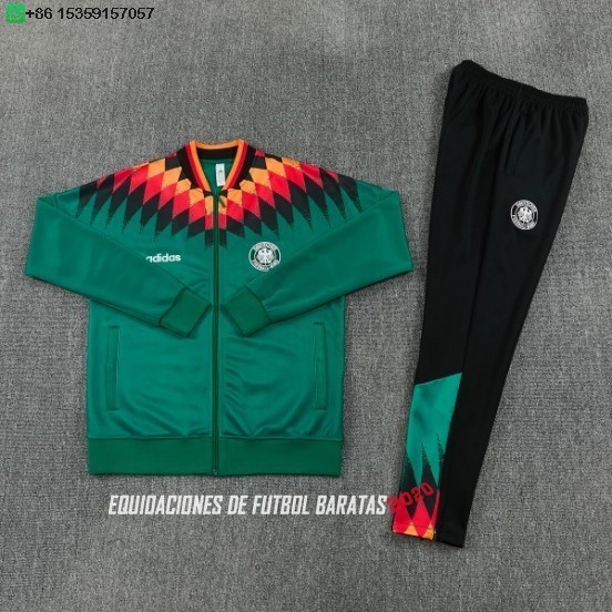 Nuevo Conjunto Completo Ropa Deportiva Con Cremallera Larga Alemania 2026 Verde Marino Negro Baratas