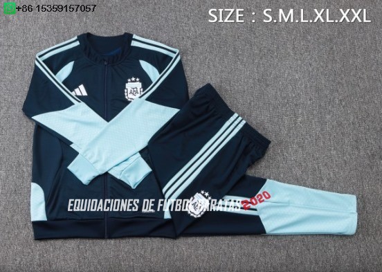 Nuevo Conjunto Completo Ropa Deportiva Con Cremallera Larga Argentina 2026 Azul Marino Baratas