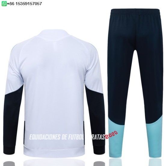 Nuevo Conjunto Completo Ropa Deportiva Con Cremallera Larga Argentina 2026 Blanco Azul Baratas