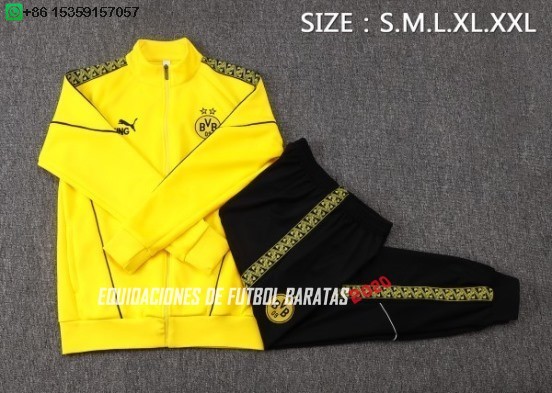 Nuevo Conjunto Completo Ropa Deportiva Con Cremallera Larga Borussia Dortmund 25/26 Amarillo Negro Baratas