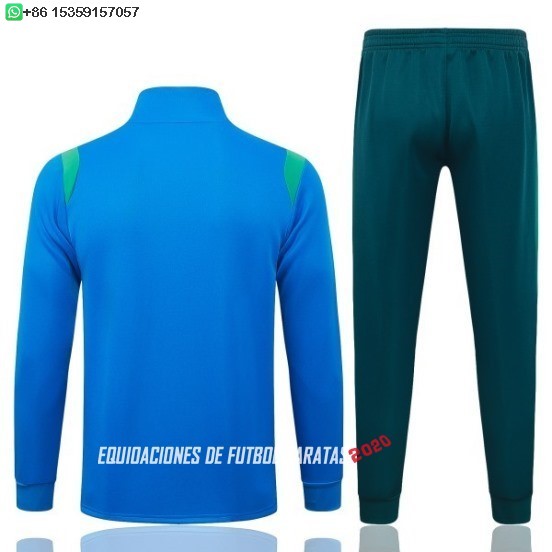 Nuevo Conjunto Completo Ropa Deportiva Con Cremallera Larga Brasil 2026 Azul Verde Baratas