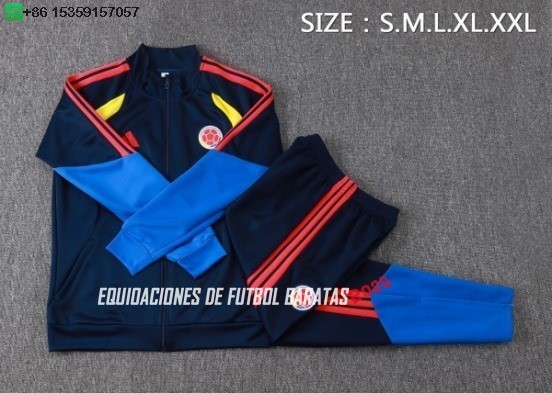 Nuevo Conjunto Completo Ropa Deportiva Con Cremallera Larga Colombia 2026 Azul Amarillo Baratas