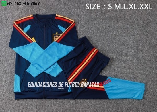 Nuevo Conjunto Completo Ropa Deportiva Con Cremallera Larga España 2026 Azul Marino Baratas
