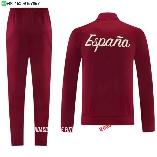 Nuevo Conjunto Completo Ropa Deportiva Con Cremallera Larga España 2026 Borgona Blanco Baratas