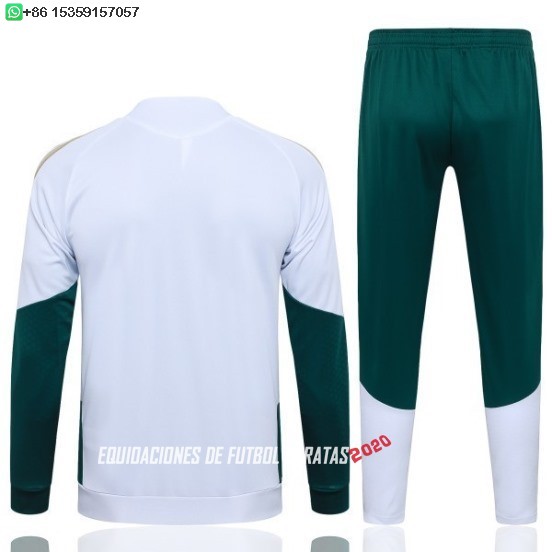 Nuevo Conjunto Completo Ropa Deportiva Con Cremallera Larga Italia 2026 Blanco Verde Baratas