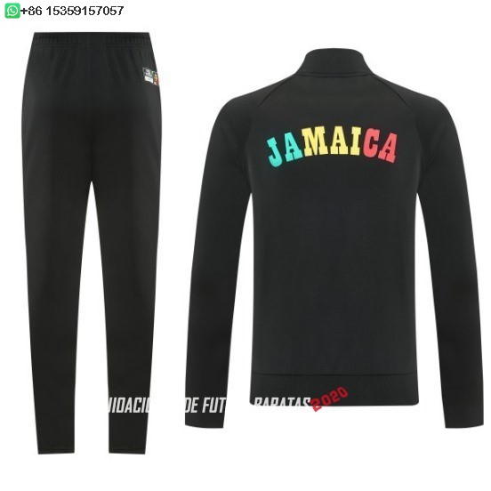 Nuevo Conjunto Completo Ropa Deportiva Con Cremallera Larga Jamaica 2026 Negro Baratas