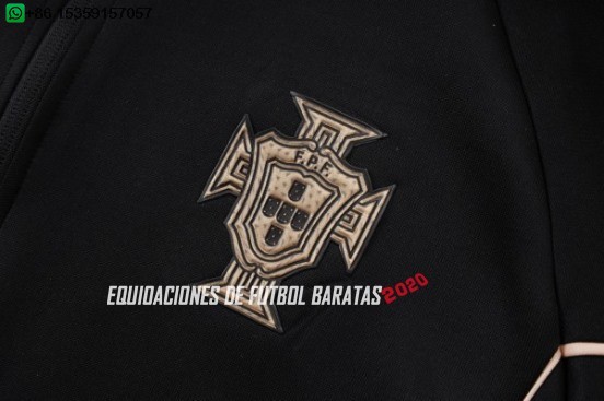Nuevo Conjunto Completo Ropa Deportiva Con Cremallera Larga Portugal 2026 Negro Amarillo Baratas