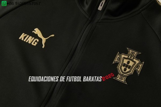 Nuevo Conjunto Completo Ropa Deportiva Con Cremallera Larga Portugal 2026 Negro I Amarillo Baratas