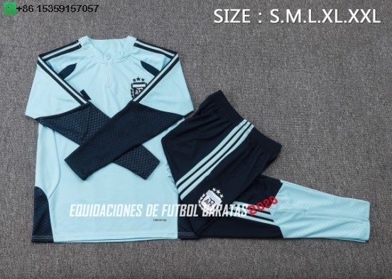 Nuevo Conjunto Completo Sudadera Entrenamiento Argentina 2026 Azul Baratas